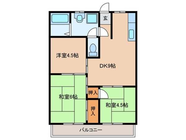 シャト－橘Ⅱの物件間取画像